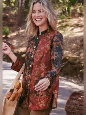 Soft Surroundings Women's Cherry Blossom Top M